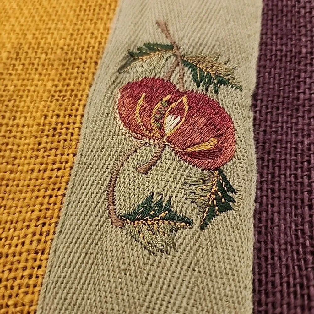 Pier 1 Imports Table Runner Pumpkin Burlap Jute Warm Colors 72